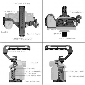 Zestaw SmallRig 6025 HawkLock Cage Kit for Sony for Sony Alpha 7V 7RV 7IV