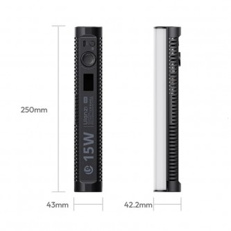 Tuba LED Ulanzi B15RGB 15W 1800-9000K + RGB L208