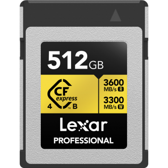 Karta pamięci Lexar CFexpress 4.0 Pro Gold R3600/W3300 512GB