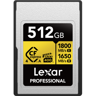 Karta pamięci Lexar CFexpress 4.0 Pro Gold (Type A) 512GB, VPG400, R1800/W1650