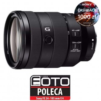 Obiektyw Sony FE 24-105mm F4 + Cashback 1000 zł lub Studencki Cashback 500 zł SEL24105G.SYX + Studencki