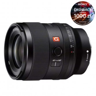 Obiektyw Sony FE 35mm F1.4 GMaster + Cashback 1000 zł lub Studencki Cashback 750 zł SEL35F14GM.SYX