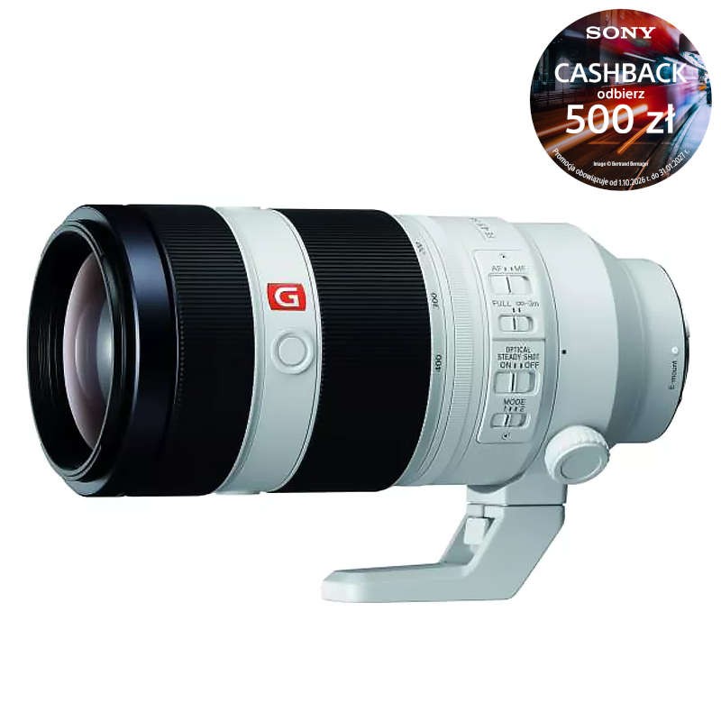 Obiektyw Sony FE 100-400mm F4.5-5.6 + Cashback 500 zł lub Studencki Cashback 1000 zł SEL100400GM.SYX