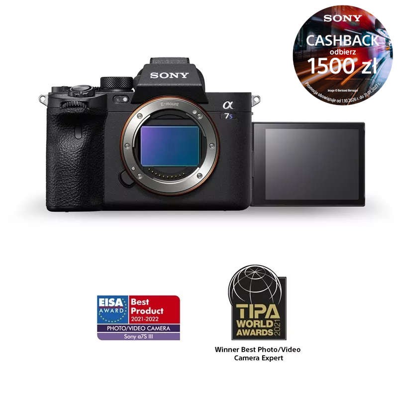 Aparat Sony a7sIII + Cashback 1500 zł lub Studencki Cashback 2000 zł ILCE7SM3B