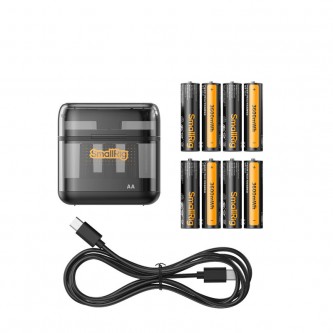 Zestaw 8 akumulatorów z ładowarką SmallRig 5772 Rechargeable Lithium Battery AA 2130 mAh Kit