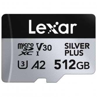 Karta pamięci Lexar microSDXC 512GB Professional SILVER Plus 1066x UHS-I/U3/A2/4K V30 R205/W100