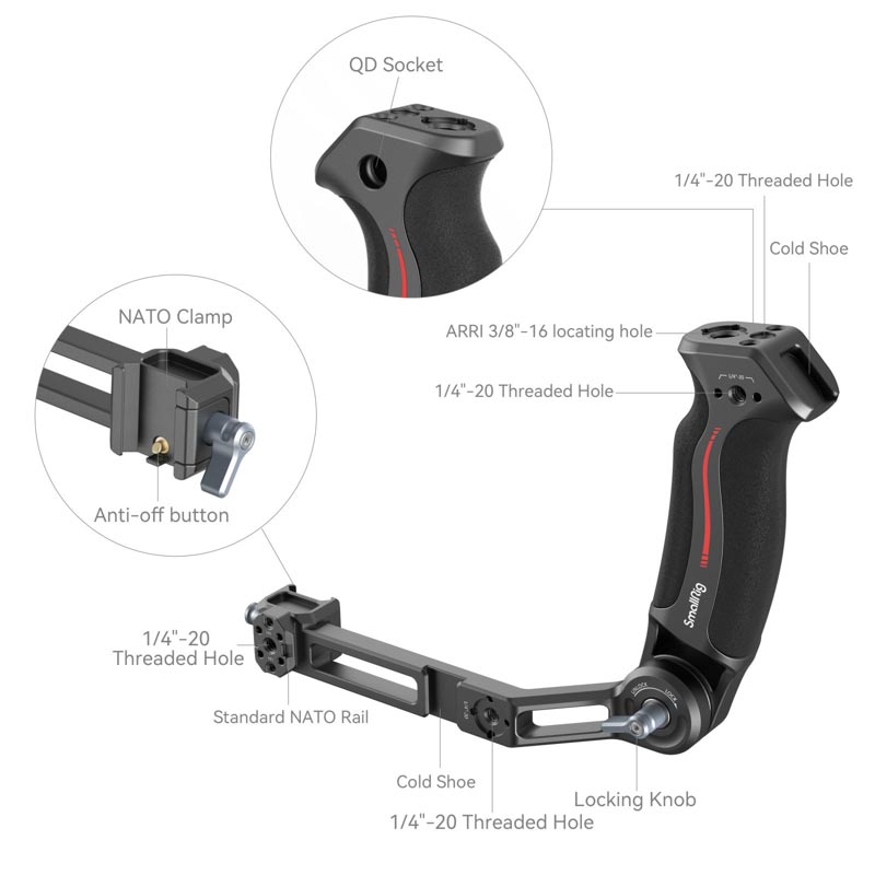 Uchwyt Smallrig 3028C do Ronin DJI RS 2 RSC 2 RS 3 RS 3 Pro RS 3 mini RS 4